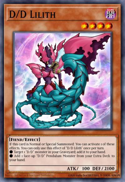 D/D Lilith Common SDPD-EN008 Pendulum Domination Structure Deck Yugioh card