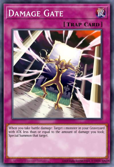 Damage Gate Common BP02-EN205 Battle Pack 2 War of the Giants Yugioh card
