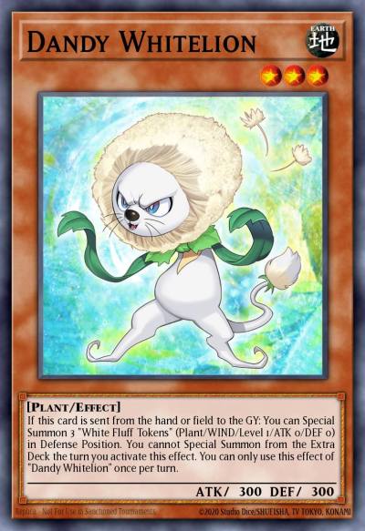 Dandy Whitelion Common MP25-EN377 2025 Mega-Pack Tin Yugioh card