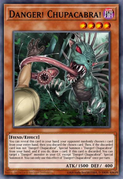 Danger Chupacabra Prismatic Secret Rare MP19-EN138 2019 Gold Sarcophagus Tin Mega Pack Yugioh card