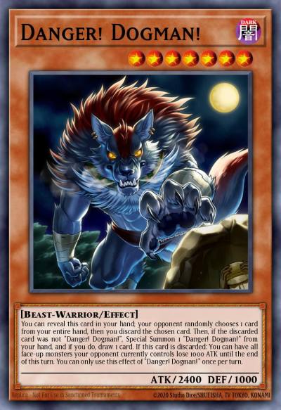 Danger Dogman Ultra Rare MP19-EN218 2019 Gold Sarcophagus Tin Mega Pack Yugioh card