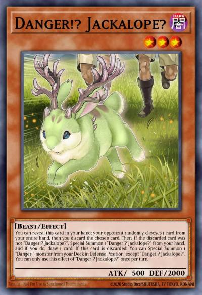 Danger Jackalope Prismatic Secret Rare MP19-EN139 2019 Gold Sarcophagus Tin Mega Pack Yugioh card