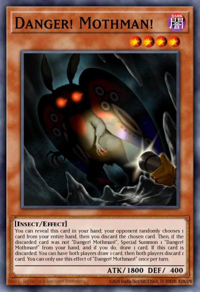 Danger Mothman Prismatic Secret Rare MP19-EN219 2019 Gold Sarcophagus Tin Mega Pack Yugioh card