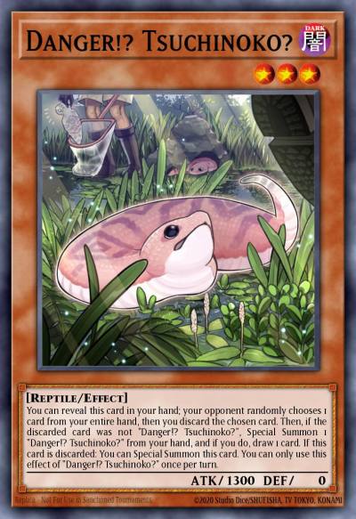 Danger Tsuchinoko Ultra Rare MP19-EN220 2019 Gold Sarcophagus Tin Mega Pack Yugioh card