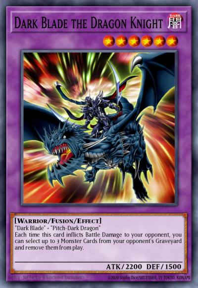 Dark Blade the Dragon Knight Rare DR3-EN095 Dark Revelation Volume 3 Yugioh card