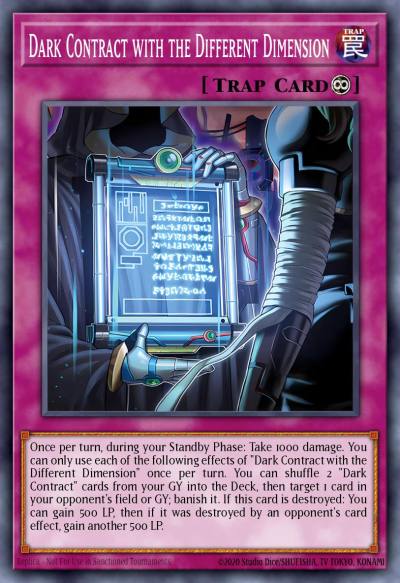 Dark Contract with the Different Dimension Common DOOD-EN073 Doom of Dimensions Yugioh card