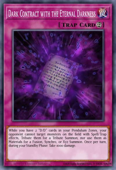 Dark Contract with the Eternal Darkness Rare MACR-EN068 Maximum Crisis Yugioh card