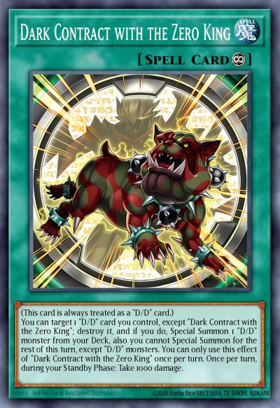 Dark Contract with the Zero King Common DOOD-EN054 Doom of Dimensions Yugioh card