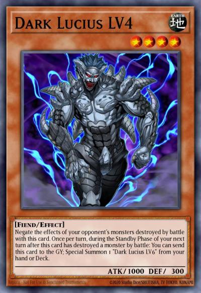 Dark Lucius LV4 Common CDIP-EN009 Cyberdark Impact Yugioh card
