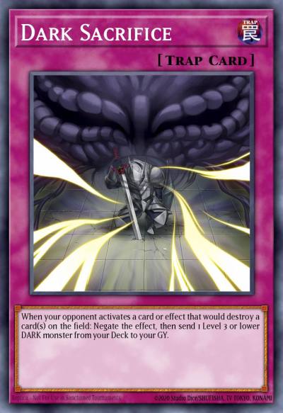 Dark Sacrifice Secret Rare BLHR-EN056 Battles of Legend Heros Revenge Yugioh card
