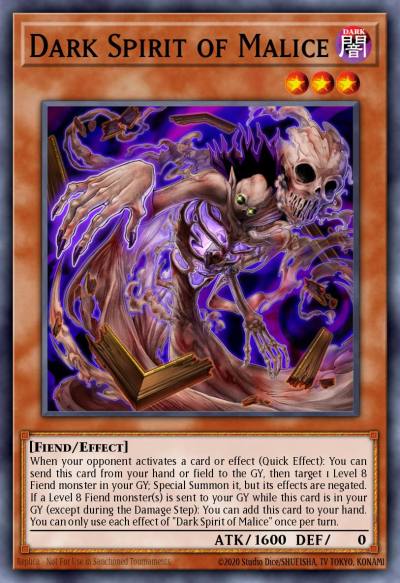 Dark Spirit of Malice Super Rare LED5-EN003 Legendary Duelists Immortal Destiny Yugioh card