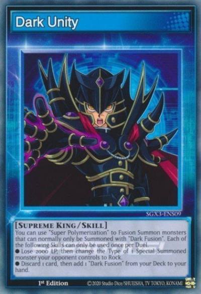 Dark Unity Common SGX3-ENS09 Speed Duel GX Duelists of Shadows Yugioh card