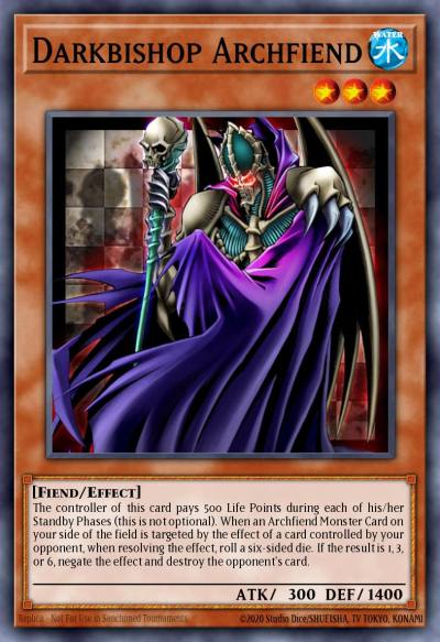 Darkbishop Archfiend Rare DCR-069 Dark Crisis Yugioh card