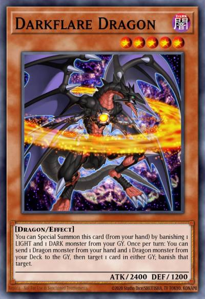 Darkflare Dragon Ultra Rare SDDC-EN002 Dragons Collide Structure Deck Yugioh card