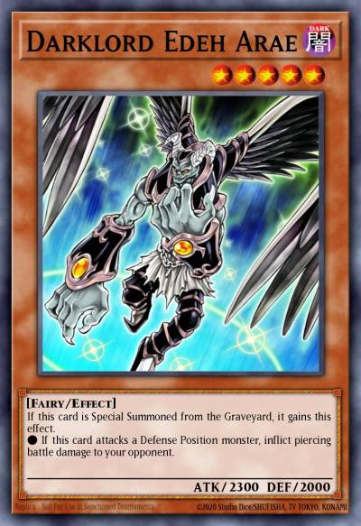 Darklord Edeh Arae Super Rare DESO-EN040 Destiny Soldiers Yugioh card