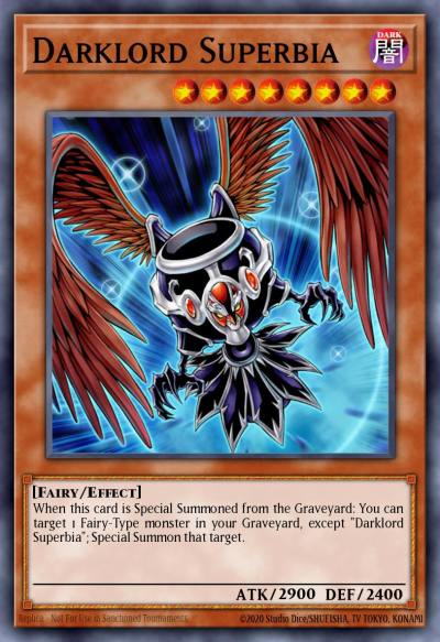 Darklord Superbia Super Rare DESO-EN039 Destiny Soldiers Yugioh card