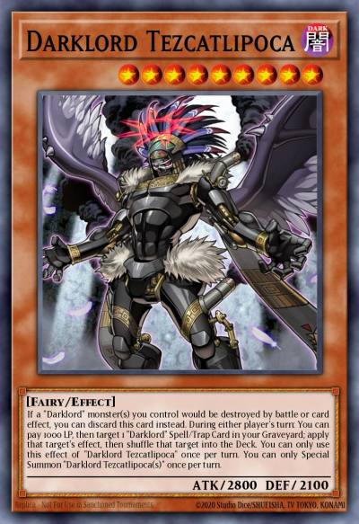 Darklord Tezcatlipoca Secret Rare DESO-EN031 Destiny Soldiers Yugioh card