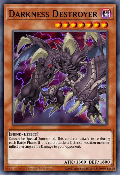 Darkness Destroyer Secret Rare LCGX-EN204 Legendary Collection 2 The Duel Academy Years Mega Pack Yugioh card