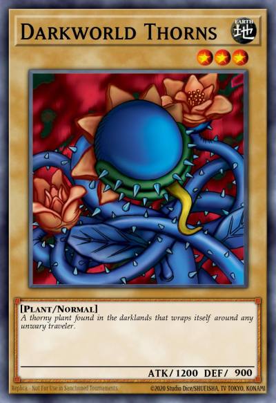 Darkworld Thorns Common LOB-114 Legend of Blue Eyes White Dragon Yugioh card