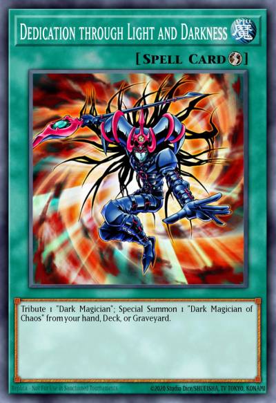Dedication through Light and Darkness Super Rare DR2-EN096 Dark Revelation Volume 2 Yugioh card