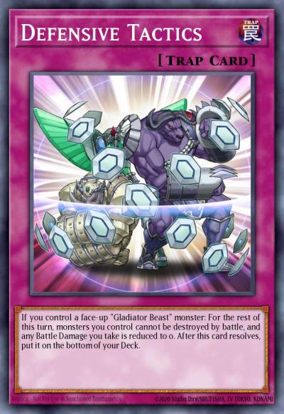 Defensive Tactics Super Rare GLAS-EN083 Gladiators Assault Yugioh card