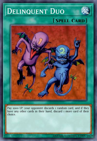 Delinquent Duo Super Rare DB1-EN024 Dark Beginning 1 Yugioh card