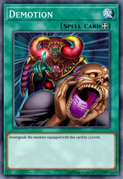 Demotion Common DR1-EN084 Dark Revelation Volume 1 Yugioh card