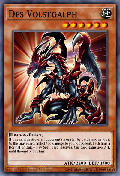 Des Volstgalph Gold Rare GLD2-EN002 Gold Series 2009 Yugioh card