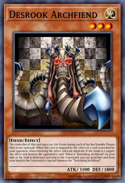 Desrook Archfiend Common DCR-070 Dark Crisis Yugioh card