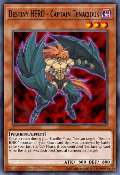 Destiny HERO - Captain Tenacious Common DR04-EN182 Dark Revelation Volume 4 Yugioh card