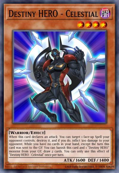 Destiny HERO - Celestial Secret Rare DESO-EN006 Destiny Soldiers Yugioh card