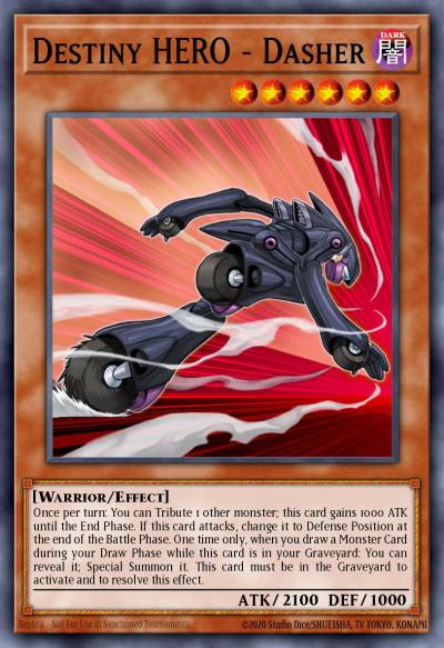 Destiny HERO - Dasher Common DP05-EN010 Duelist Pack Aster Phoenix Yugioh card