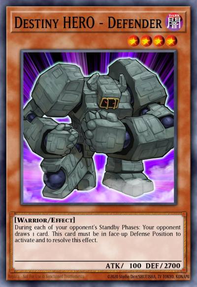 Destiny HERO - Defender Rare DP05-EN006 Duelist Pack Aster Phoenix Yugioh card