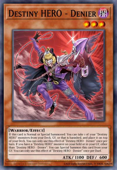 Destiny HERO - Denier Common MP22-EN199 2022 Tin of the Pharaohs Gods Yugioh card
