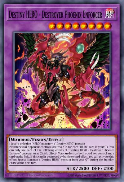 Destiny HERO - Destroyer Phoenix Enforcer Prismatic Secret Rare MP22-EN209 2022 Tin of the Pharaohs Gods Yugioh card