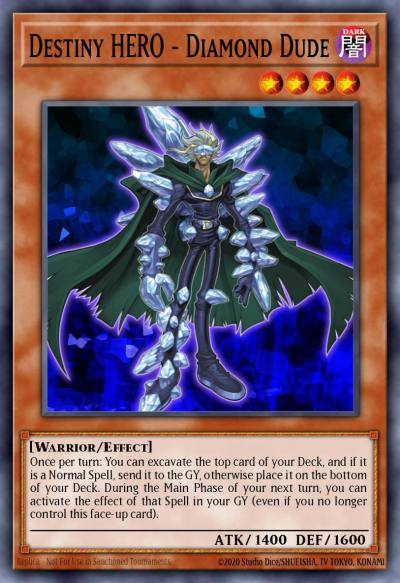 Destiny HERO - Diamond Dude Super Rare DR04-EN183 Dark Revelation Volume 4 Yugioh card