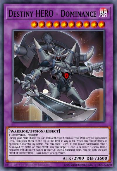 Destiny HERO - Dominance Prismatic Secret Rare MP20-EN064 2020 Tin of Lost Memories Mega Pack Yugioh card