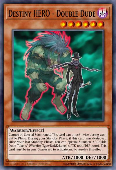 Destiny HERO - Double Dude Rare DP05-EN005 Duelist Pack Aster Phoenix Yugioh card