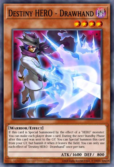 Destiny HERO - Drawhand Common MP20-EN055 2020 Tin of Lost Memories Mega Pack Yugioh card
