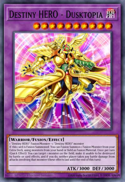 Destiny HERO - Dusktopia Common BLC1-EN054 Battles of Legend Chapter 1 Yugioh card