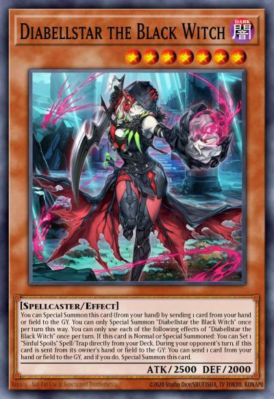 Diabellstar the Black Witch Prismatic Secret Rare MP24-EN109 25th Anniversary Tin Dueling Mirrors Yugioh card