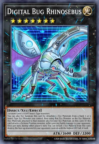 Digital Bug Rhinosebus Super Rare SHVI-EN056 Shining Victories Yugioh card