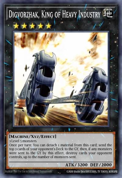 Digvorzhak King of Heavy Industry Gold Rare PGL3-EN064 Premium Gold Infinite Gold Yugioh card