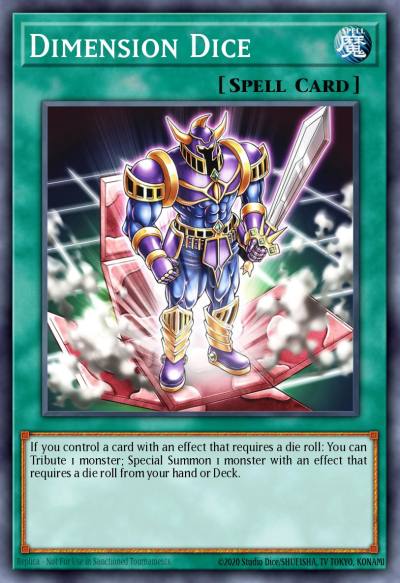 Dimension Dice Ultra Rare BLCR-EN006 Battles of Legend Crystal Revenge Yugioh card