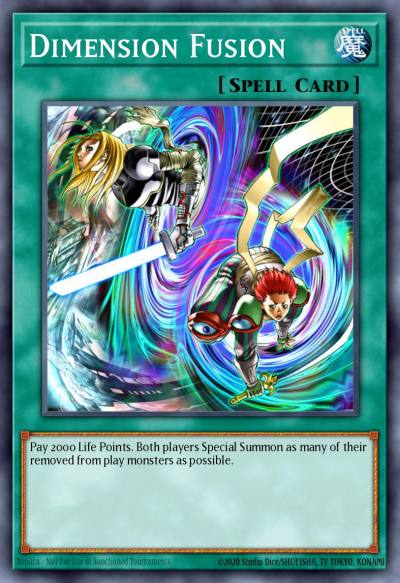 Dimension Fusion Super Rare DR2-EN095 Dark Revelation Volume 2 Yugioh card
