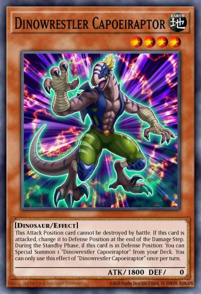 Dinowrestler Capoeiraptor Common MP19-EN157 2019 Gold Sarcophagus Tin Mega Pack Yugioh card