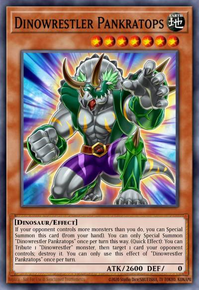 Dinowrestler Pankratops Ultra Rare MP19-EN160 2019 Gold Sarcophagus Tin Mega Pack Yugioh card