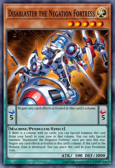 Disablaster the Negation Fortress Prismatic Secret Rare MP25-EN084 2025 Mega-Pack Tin Yugioh card