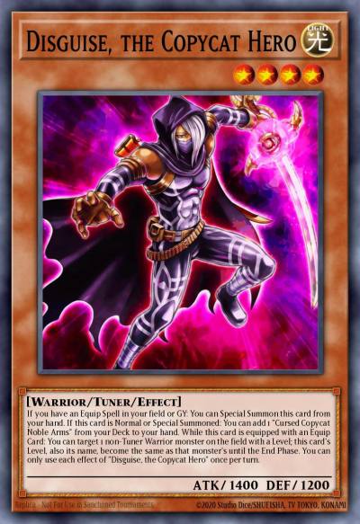 Disguise the Copycat Hero Common DOOD-EN081 Doom of Dimensions Yugioh card