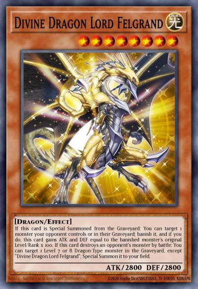 Divine Dragon Lord Felgrand Ultra Rare SR02-EN001 Rise of the True Dragons Structure Deck Yugioh card